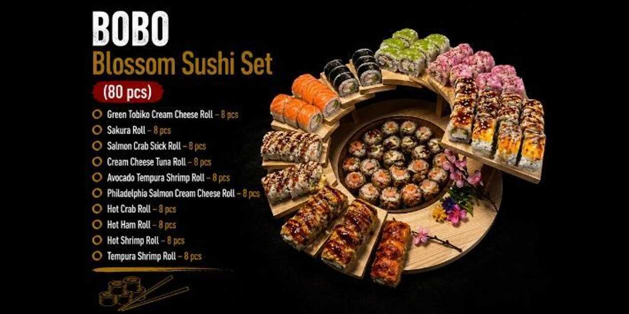 Blossom Sushi Set (80 əd.)