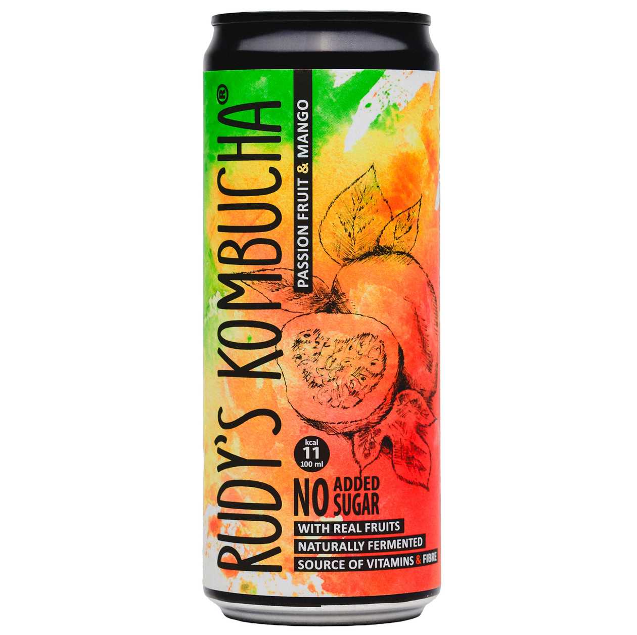 Rudy's Kombucha with Mango and Passion Fruit 0.33l