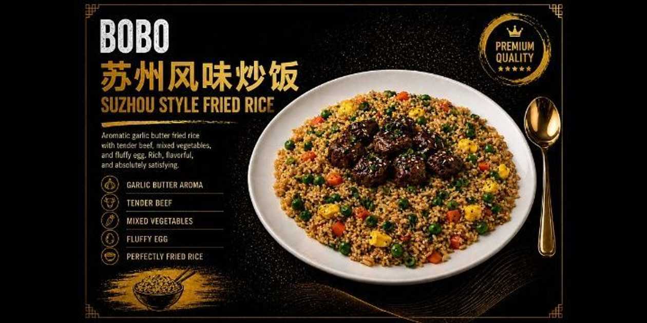 Suzhou üslubunda Qızardılmış Düyü
