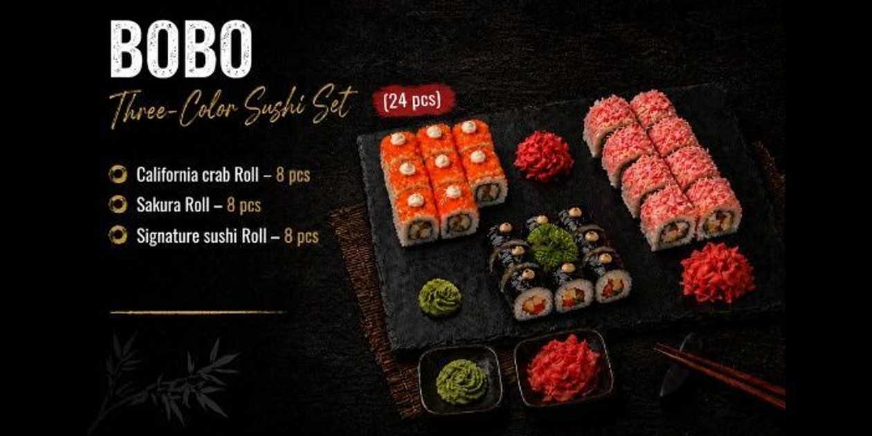 Üç Rəngli Sushi Seti (24 əd.)