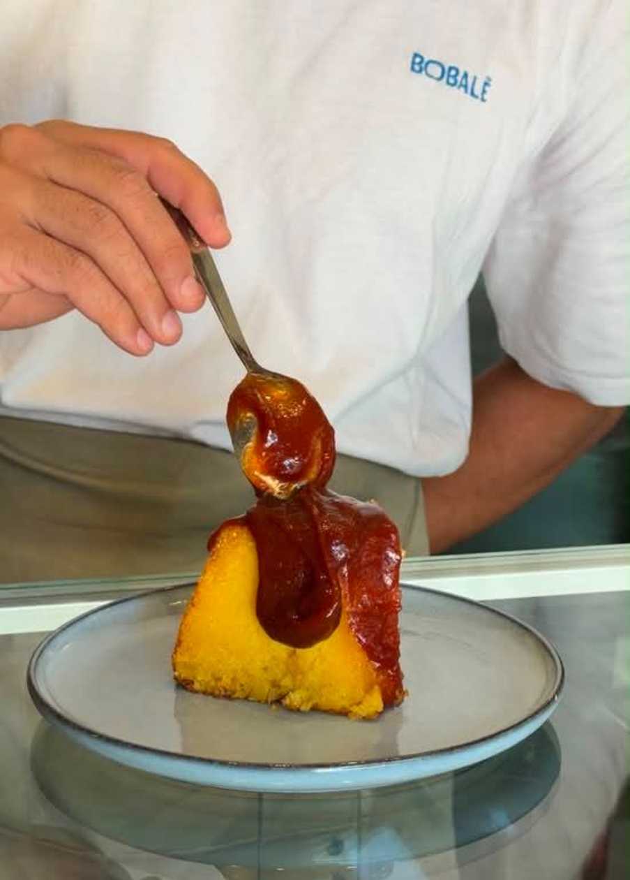 Corn Cake with Guava Paste