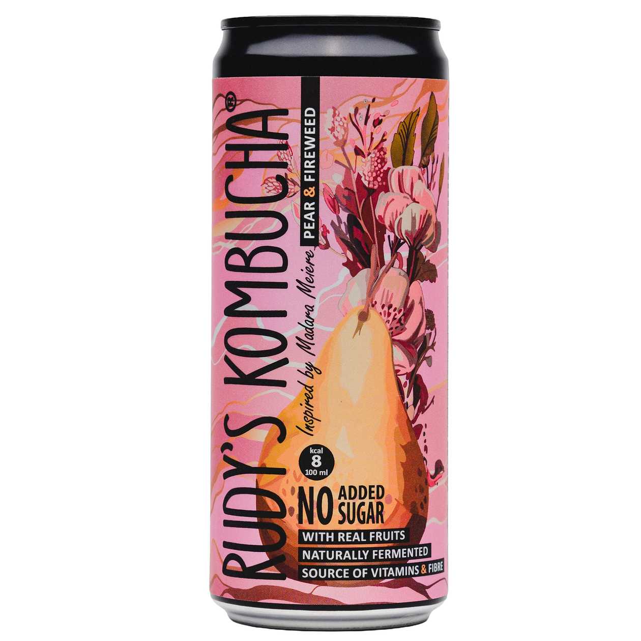 Rudy's Kombucha with Pear and Fireweed Tea 0.33l