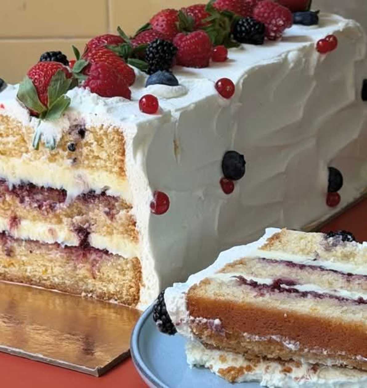 Nido Milk and Red Berries Bobalé Cake