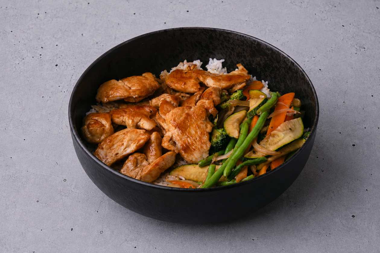 Chicken fillet rice bowl