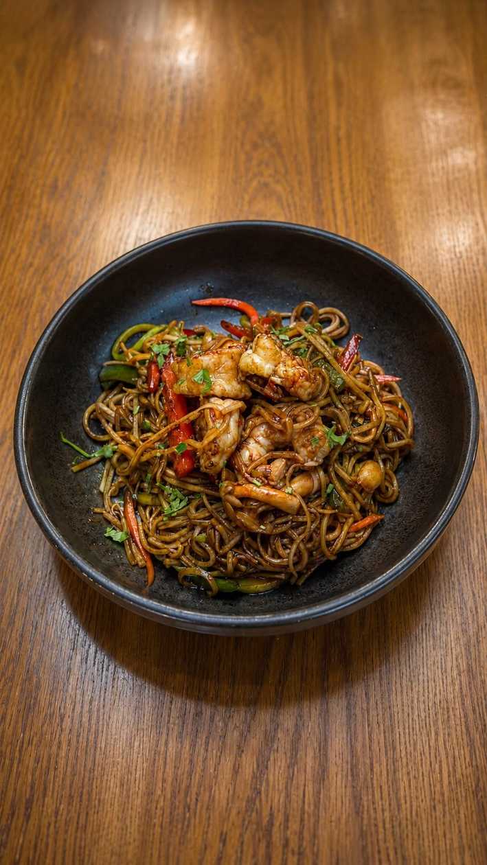 Noodles cu creveti