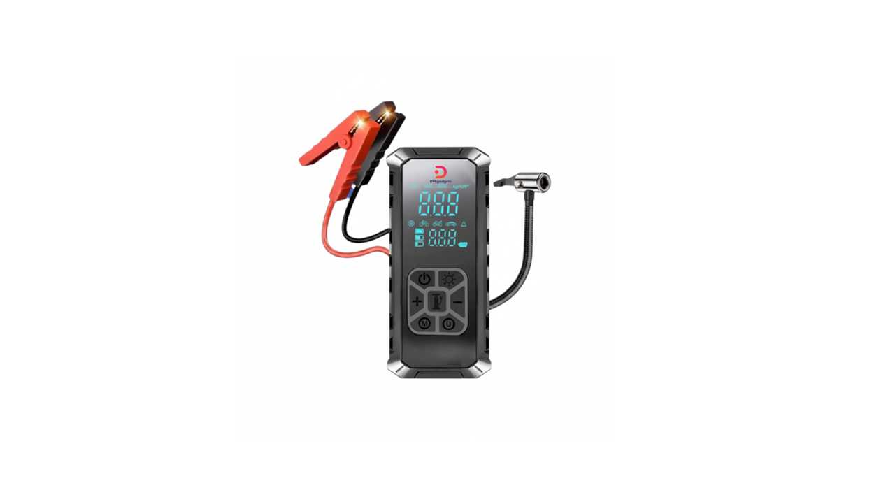 #340B14#A8-2®Vehicle Battery Jump Starter 8000mA with 150PCI Air Compressor LED Display+smartcontrol