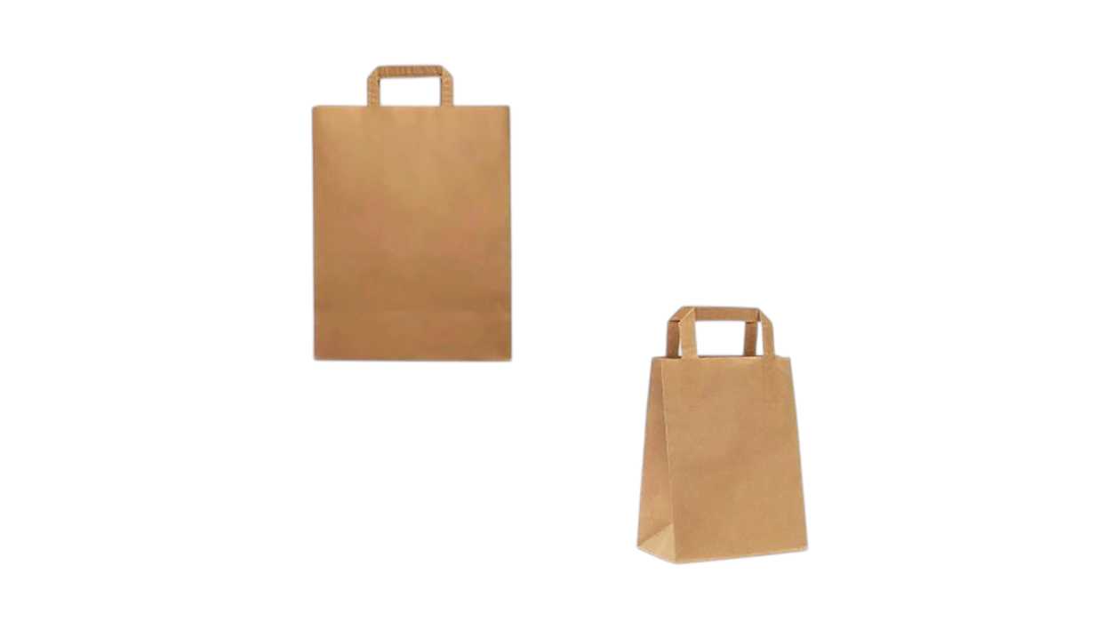 Kraft Paper Bag Take Away 22x12x28cm 250pcs