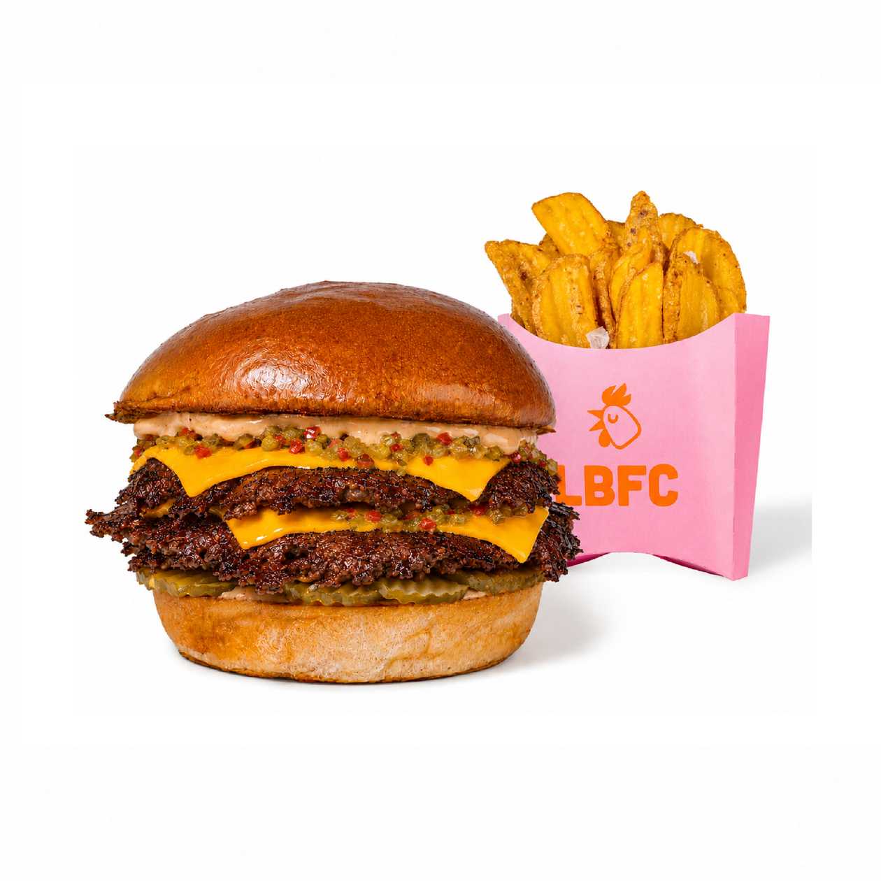 COMBO | Chilli Cheese Beef Burger, Fries Crispers 130g