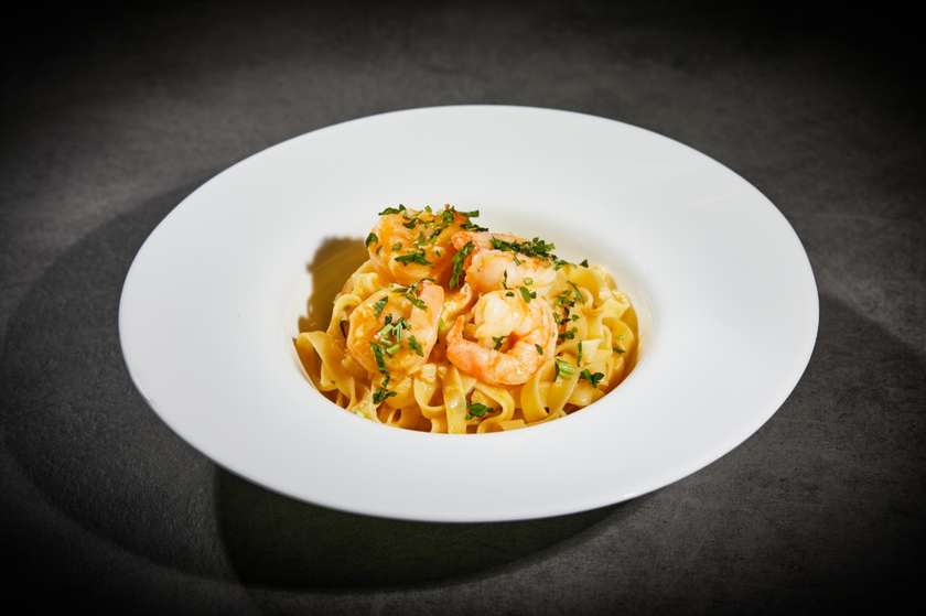 Tagliatelle con Gamberi