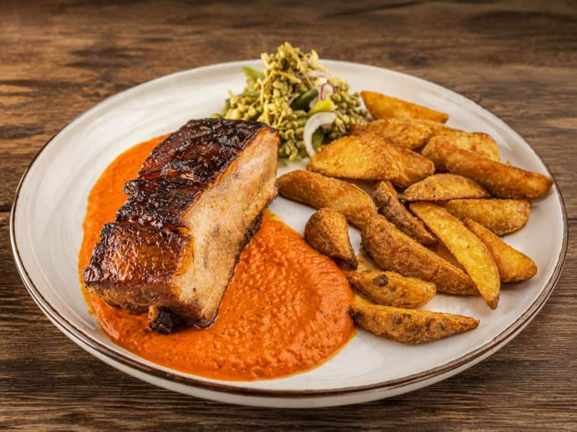 Slow-Smoked Pork Ribs with Megrelian Adjika