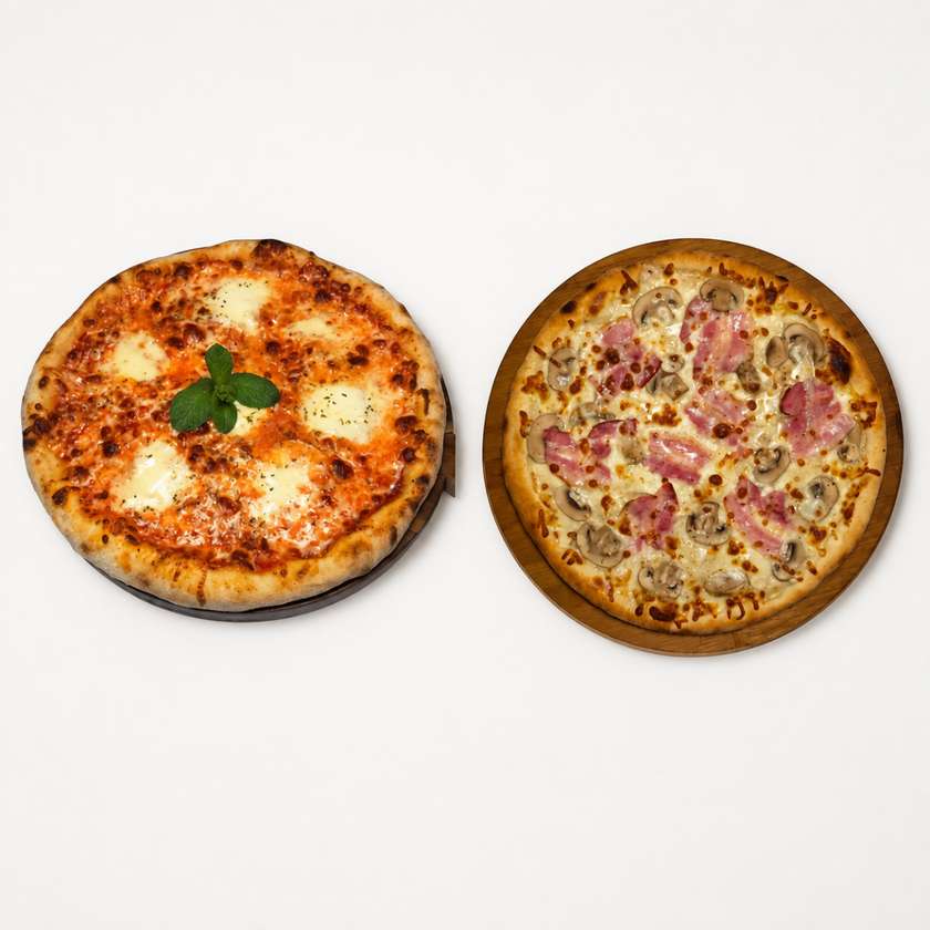Set of 2 Pizzas 32cm: Forest + Margherita
