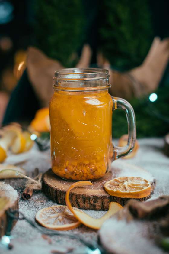 Sea Buckthorn Punch with Rum