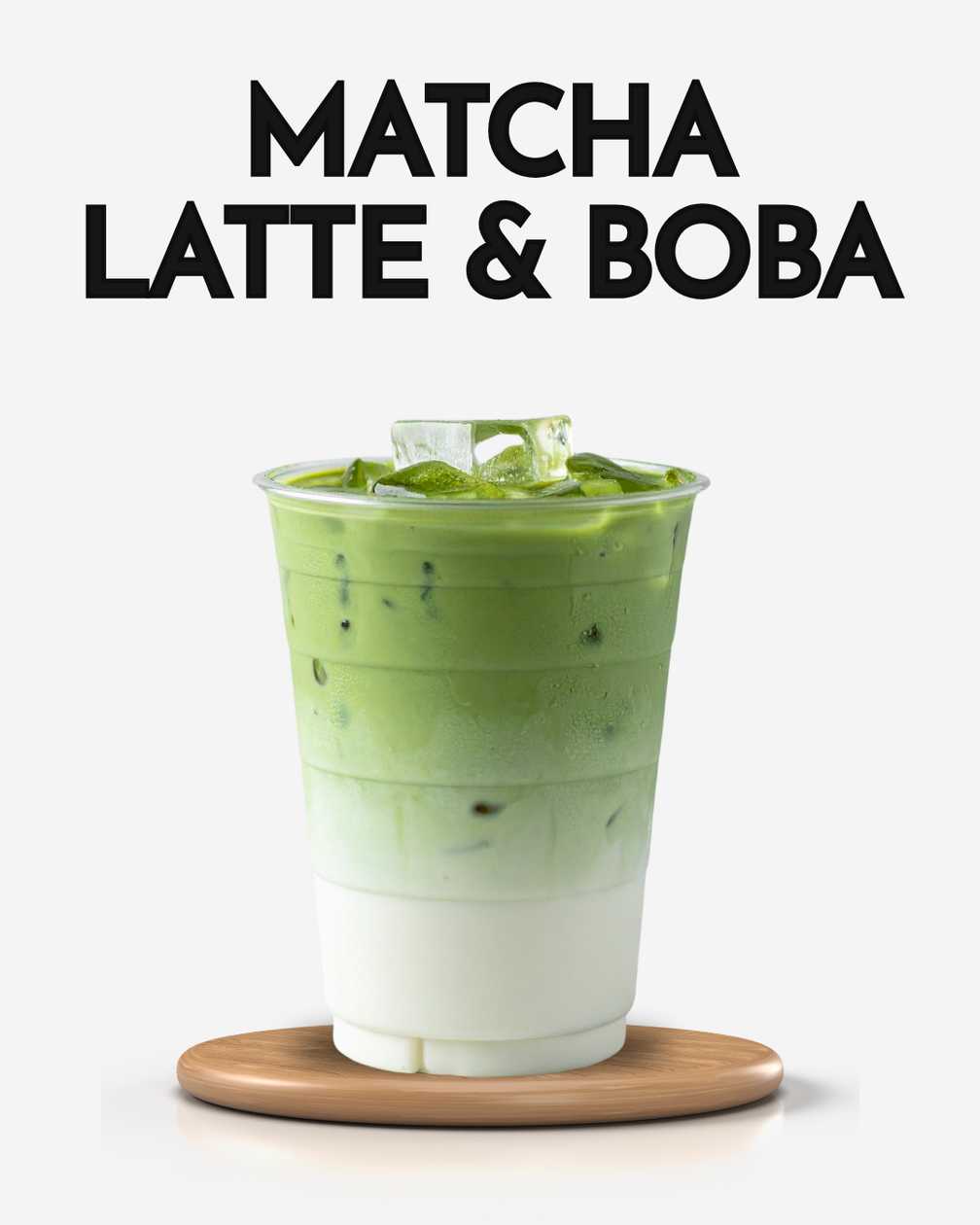 100% organic Japanese Matcha Latte and Boba. 450 ml.