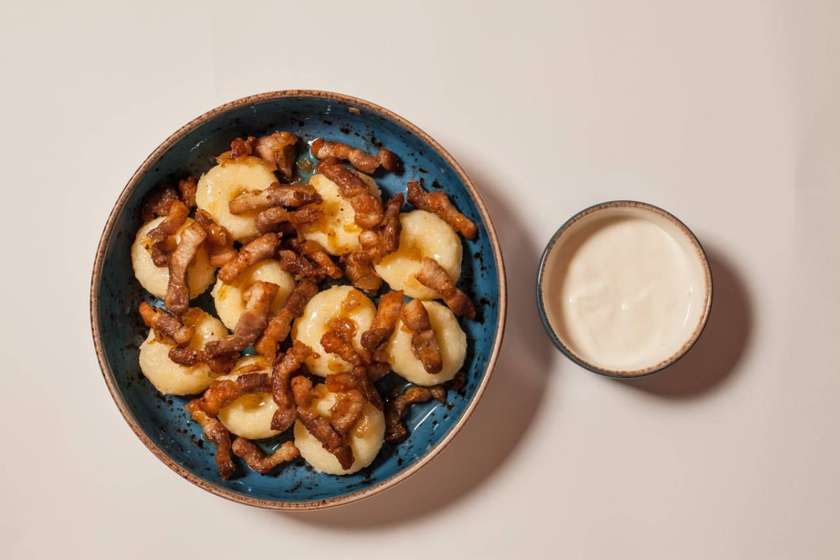 Silesian Dumplings with Bacon
