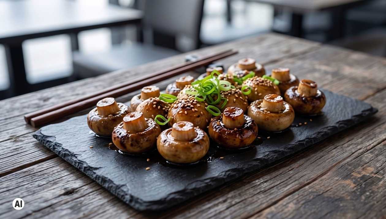 T16: White Teriyaki Mushrooms