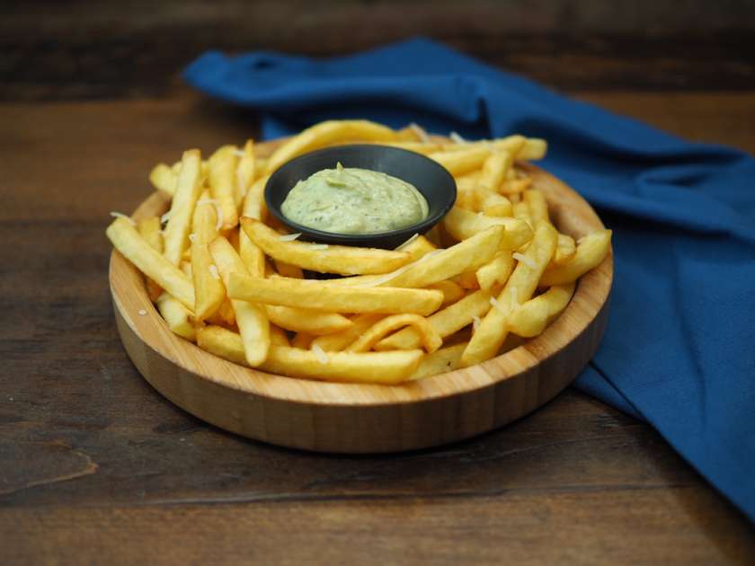 French Fries with Parmesan and Sauce