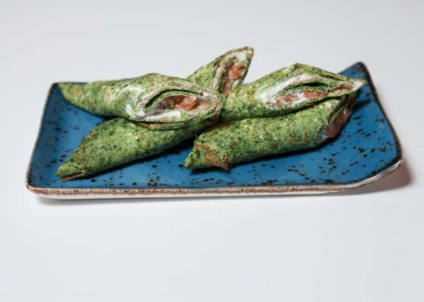 Crepes with red fish
