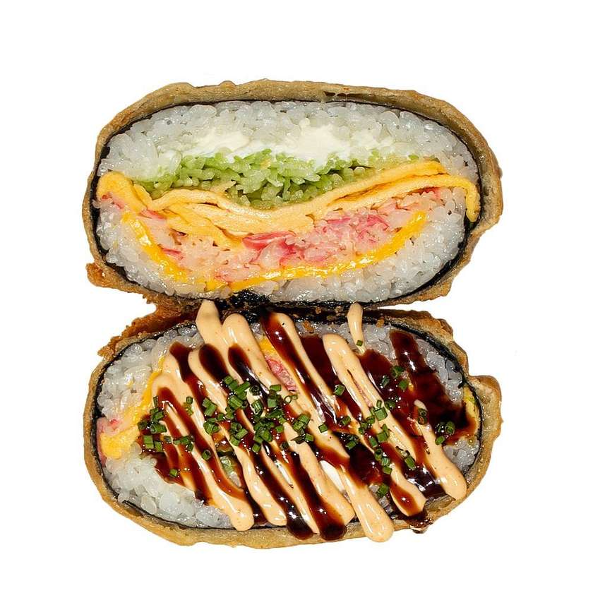 Crab Sushi Burger with Cheddar (Surimi)