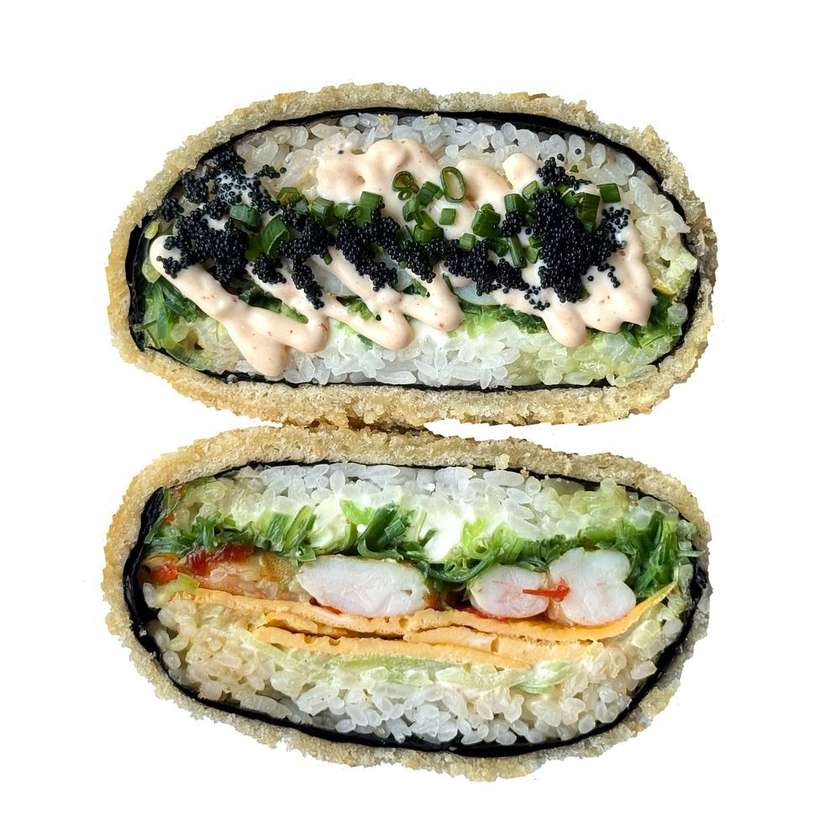Shrimp Sushi Burger, Spicy