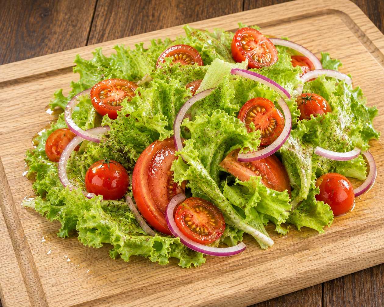 Salad (Lettuce, tomato, and onion)