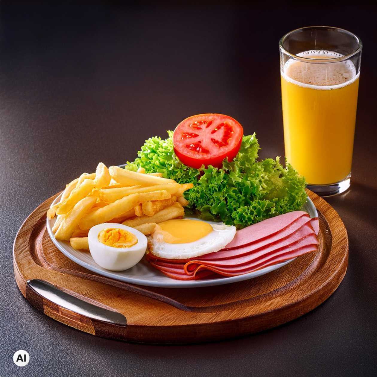 Menu: Sande Americana + Batata Frita + Bebida