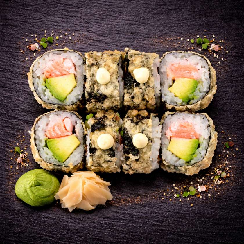 Tempura Futomaki Sake Avokádo