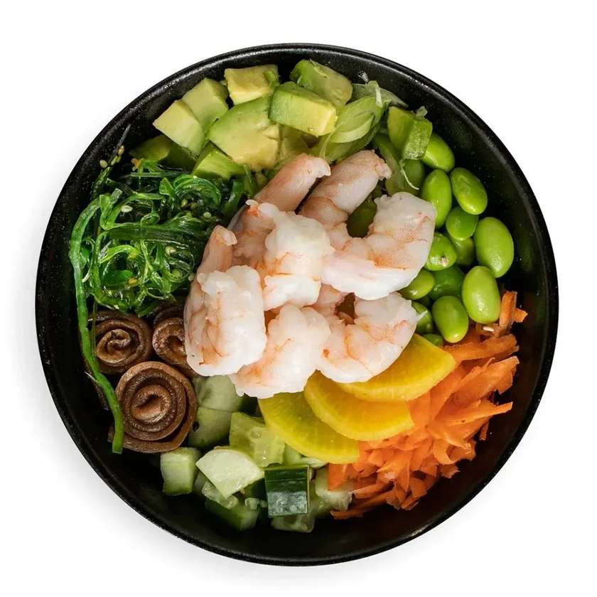 Poke Bowl s vařenými krevetami 300g