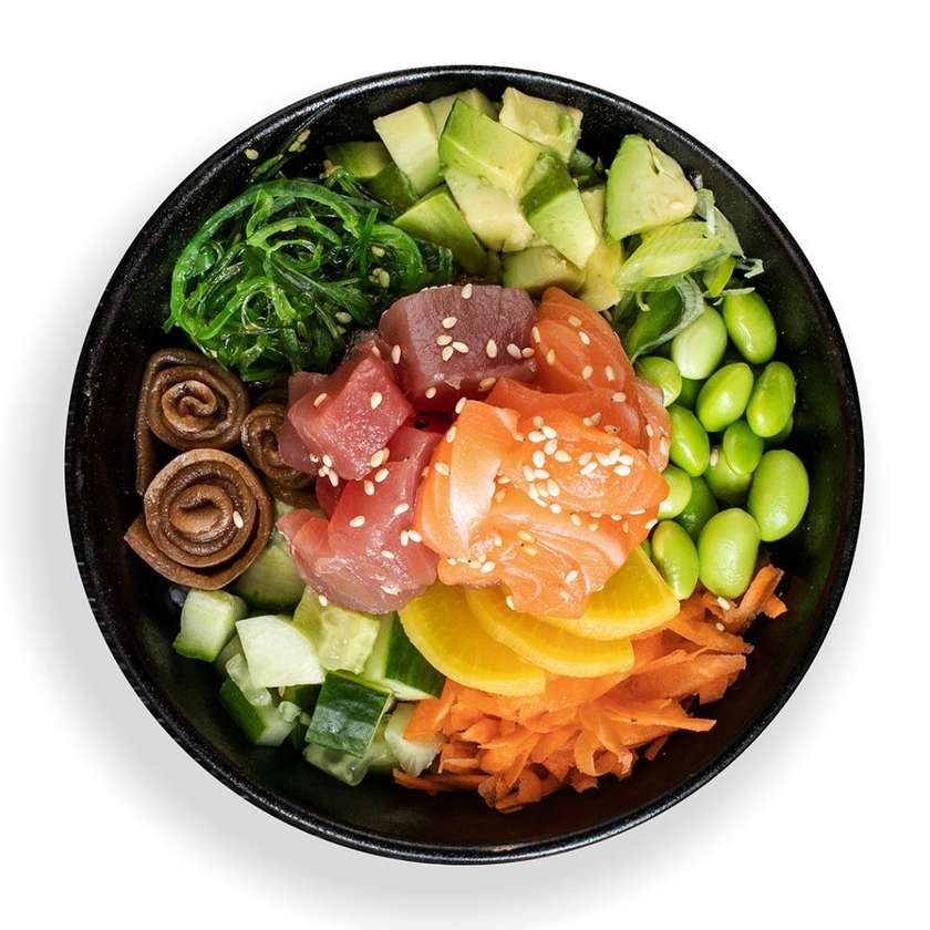 Poke Bowl s lososem a tuňákem 300g