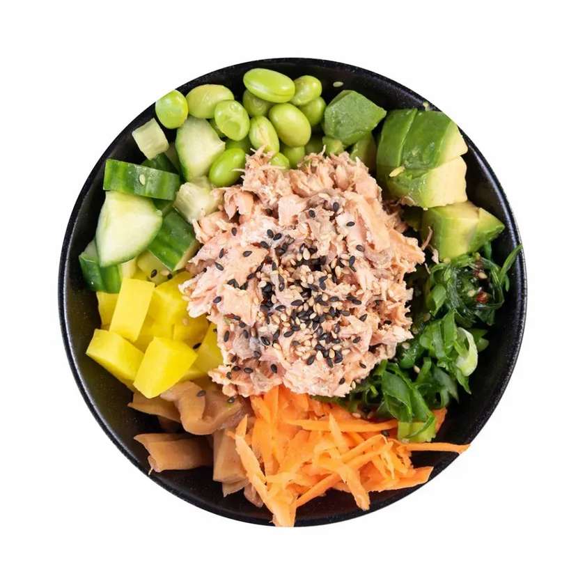 Poke Bowl s pečeným lososem 500g