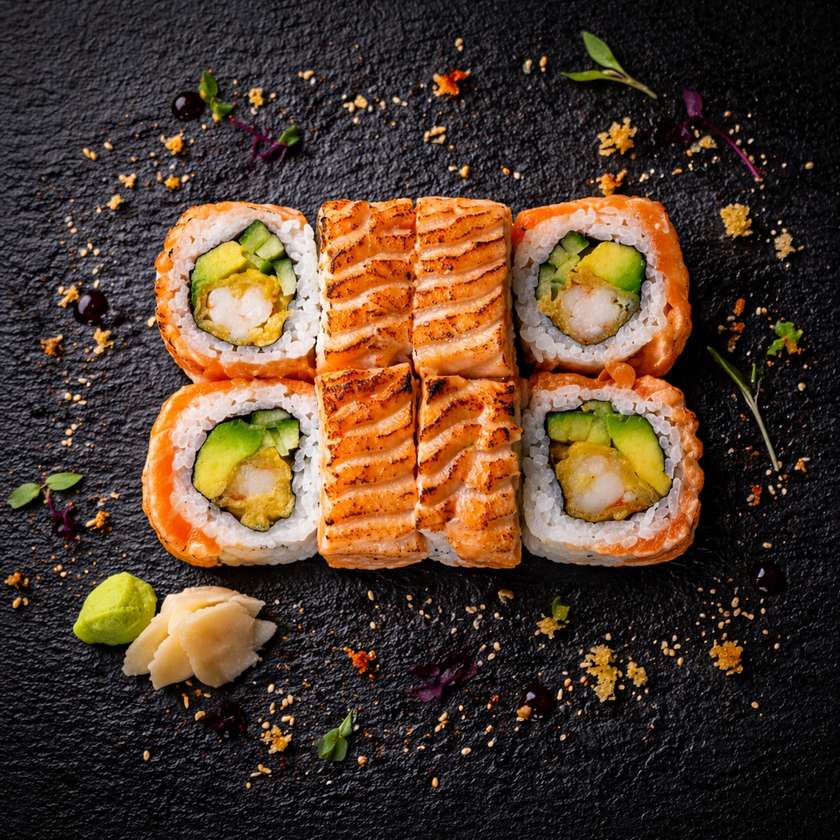 Flamed fried roll