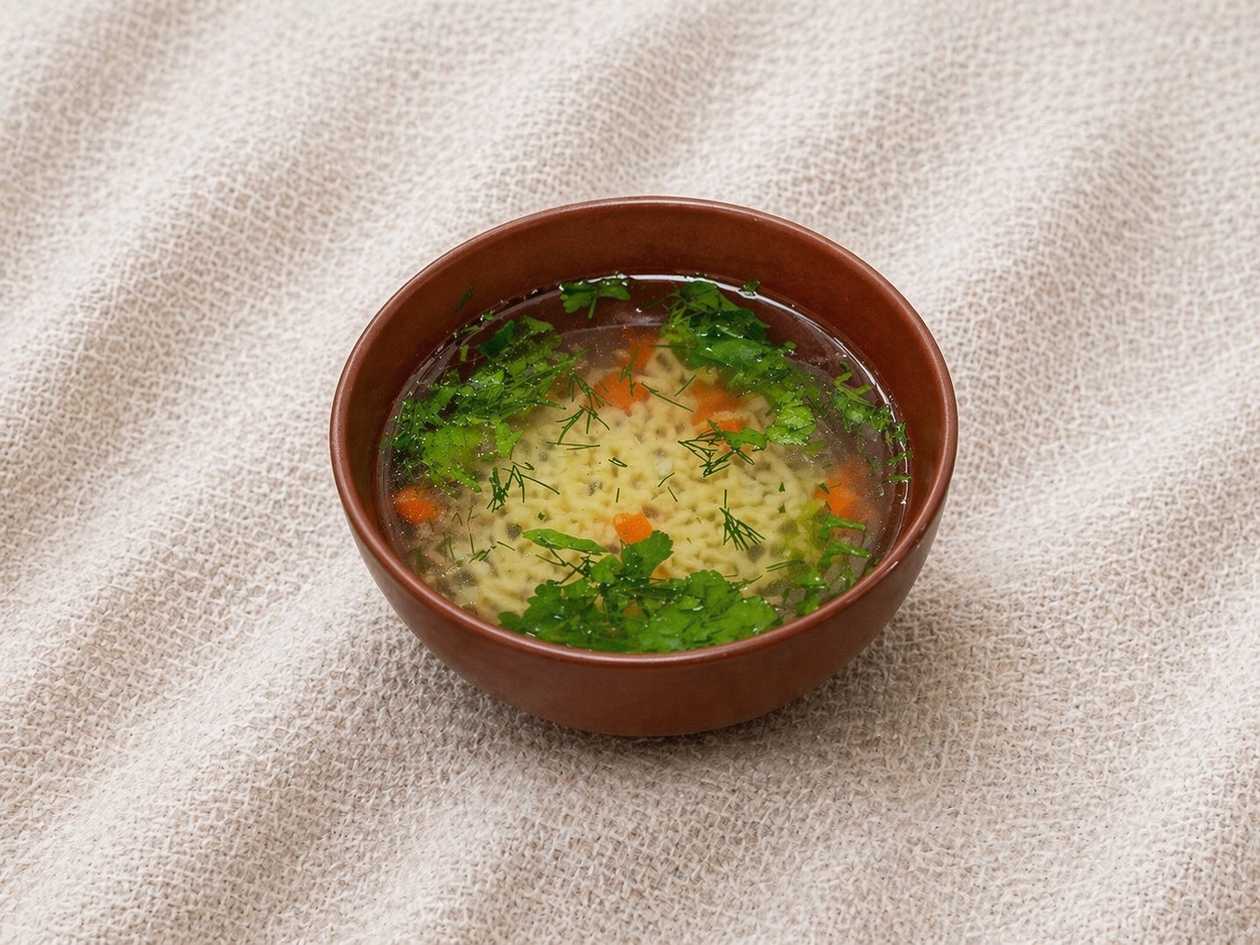 SOUP WITH COLORFUL NOODLES