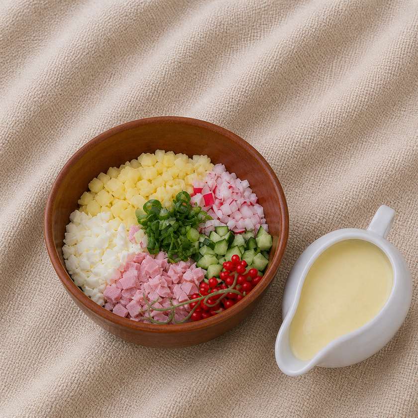 Okroshka wirh kefir