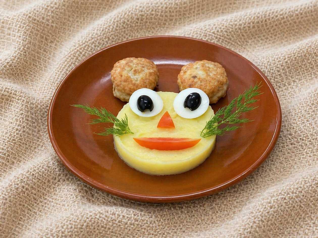 Chicken medallions with mashed potatoes