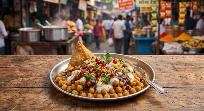 Samosa Chana Chaat