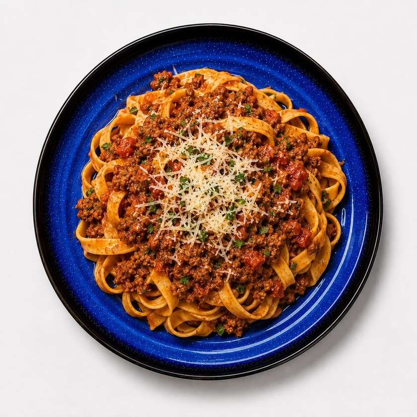 Tagliatelle bolognese, parmezán + polievka (v cene)