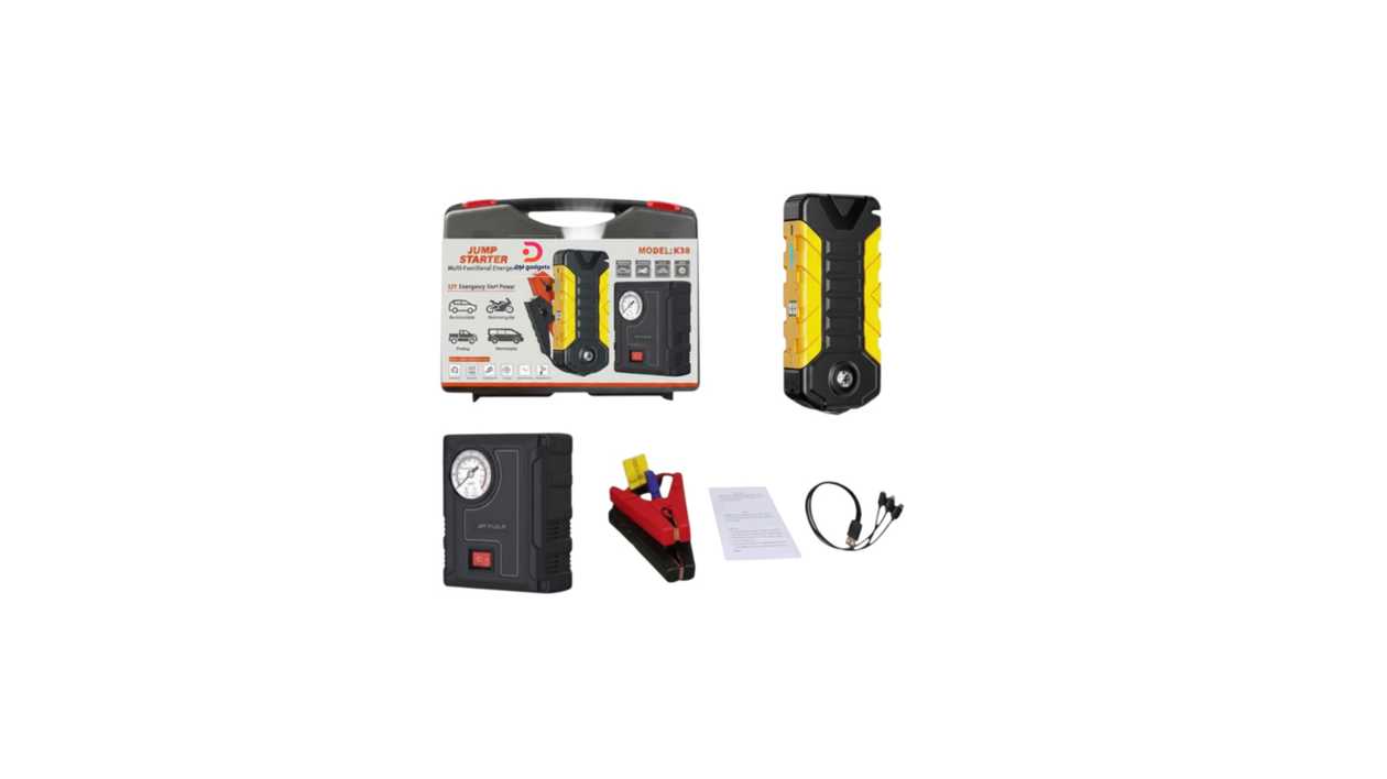 #340B15#K38®1710939/06B Vehicle battery jump starter with air compressor Start C.500A/Peak C.1000A