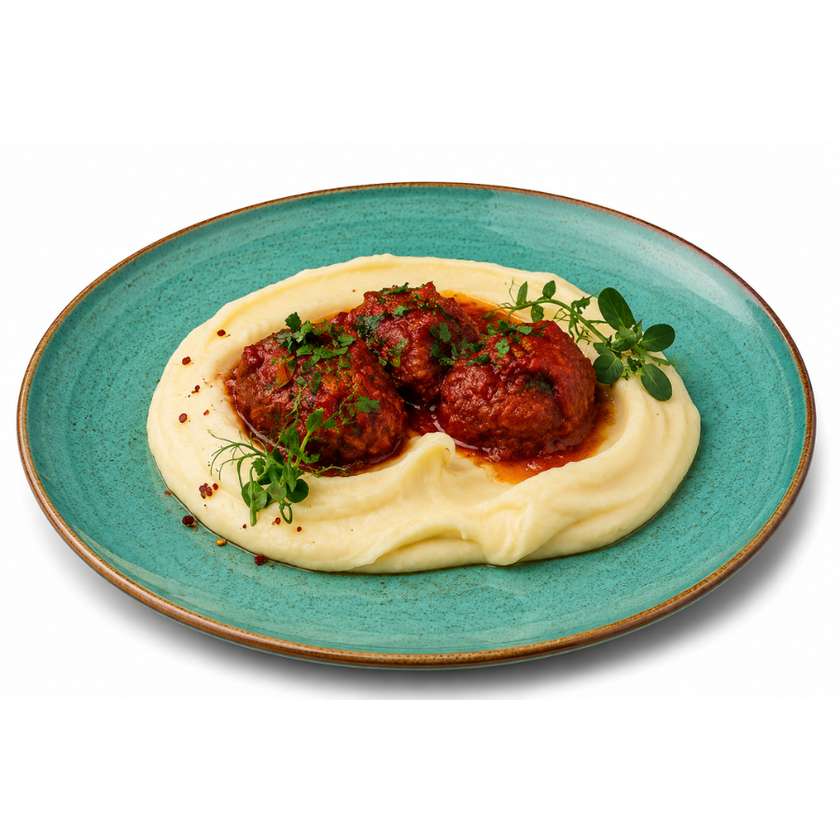 Chiftele marinate cu piure