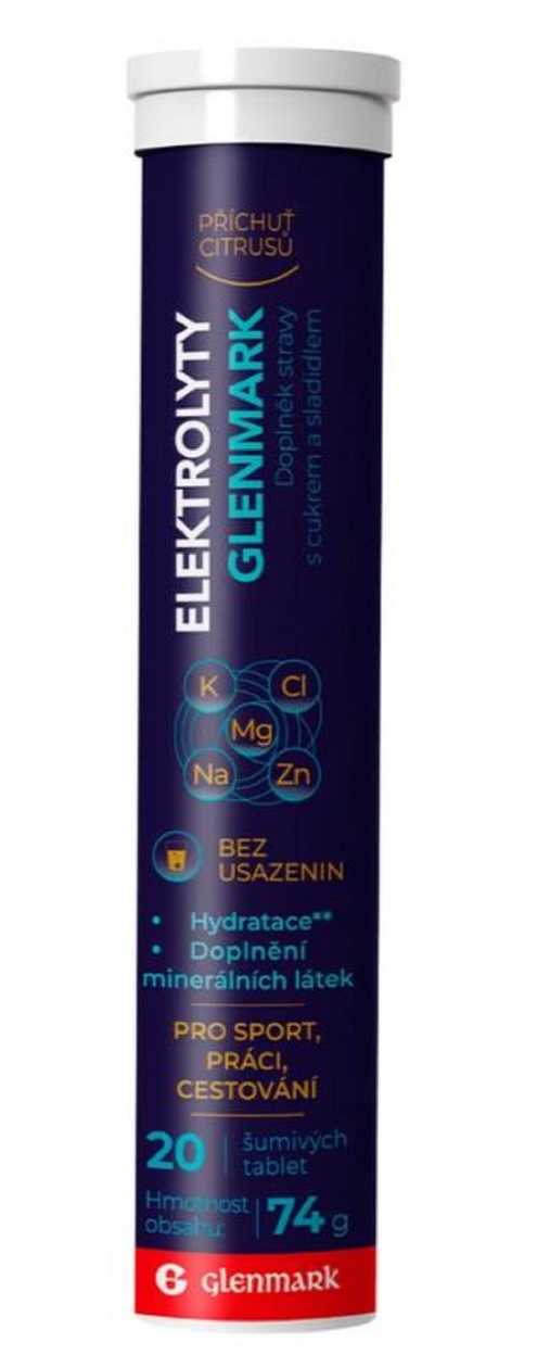 Glenmark Electrolytes Citrus Flavor 20 Effervescent Tablets