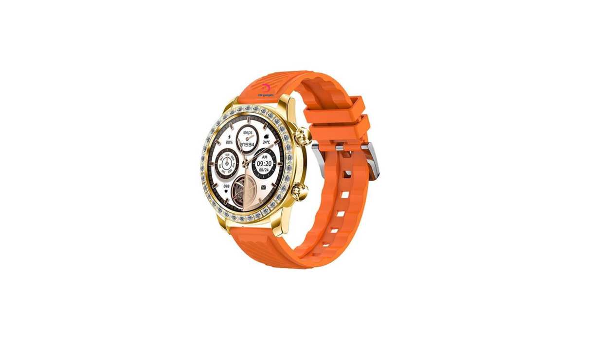 #601AA#Z89®PRO MAX Smartwatch with 2 straps – Orange/Brown