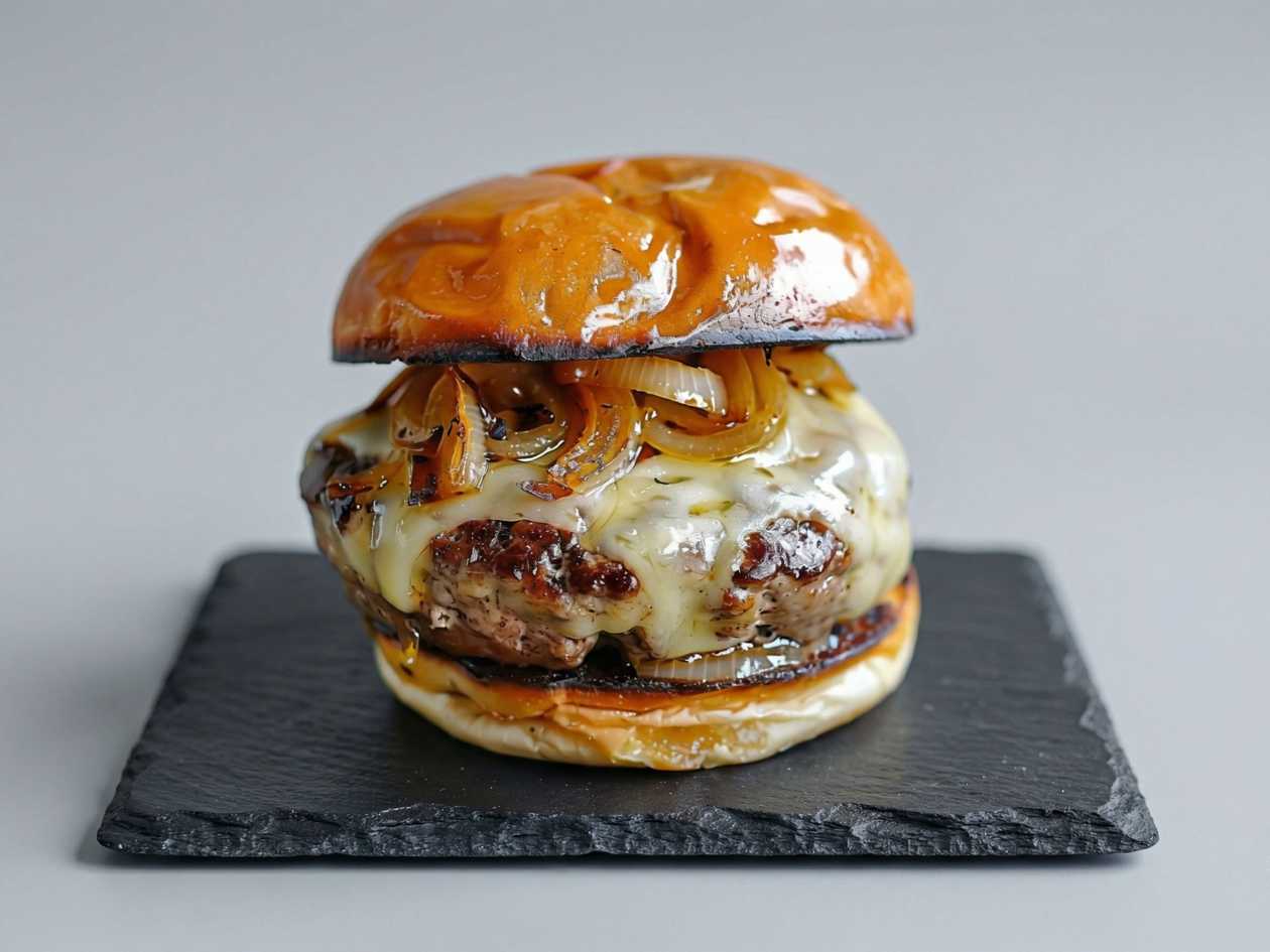 Burger Piacere Italiano (Gorgonzola și Brânză Topită)