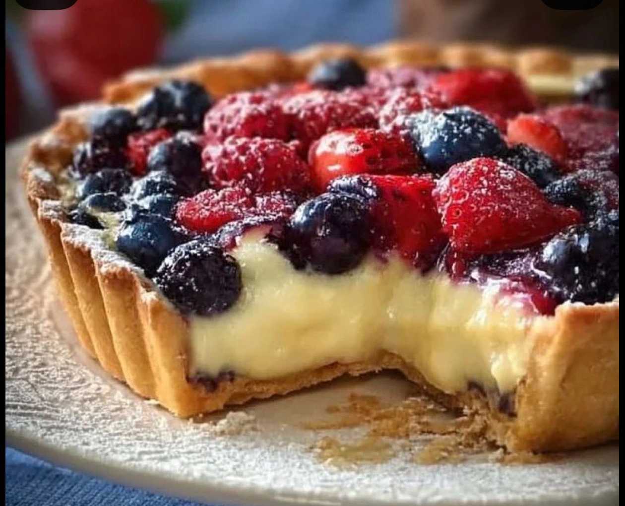 Vanilla and Berry Tart