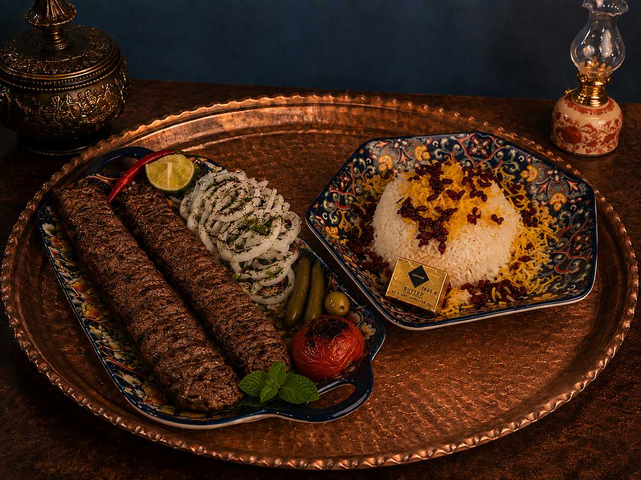 Šafránový Kabab Koobideh