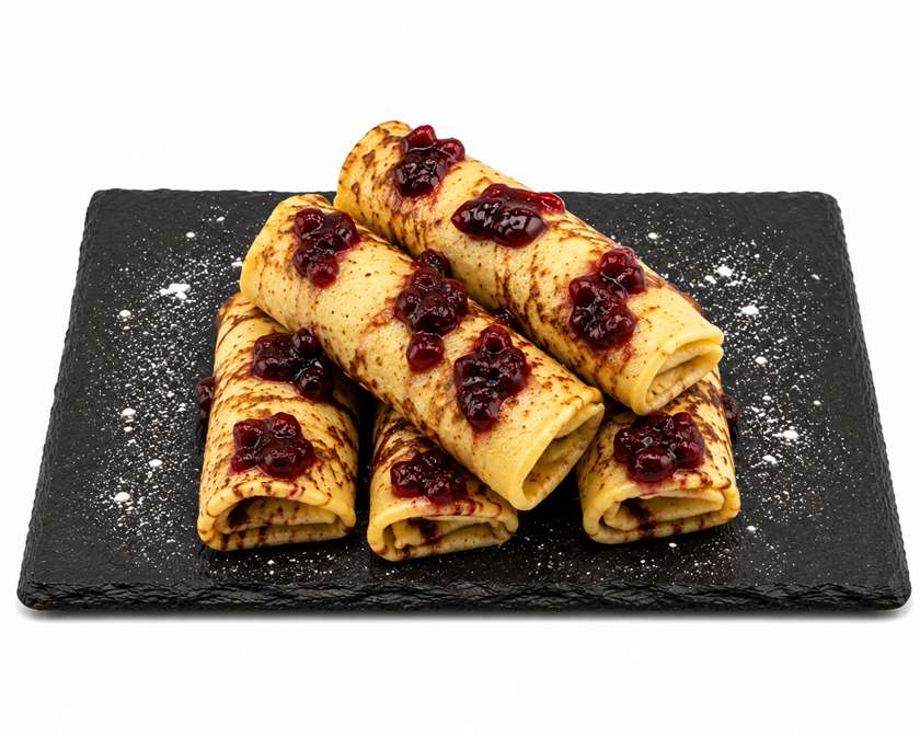 Bucket clatite 5 buc cu dulceata de visine