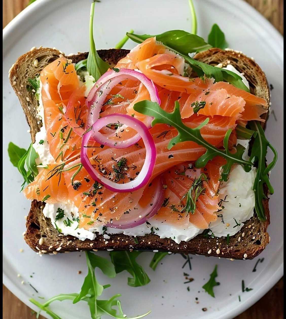 French Toast with Salmon and Cream Cheese