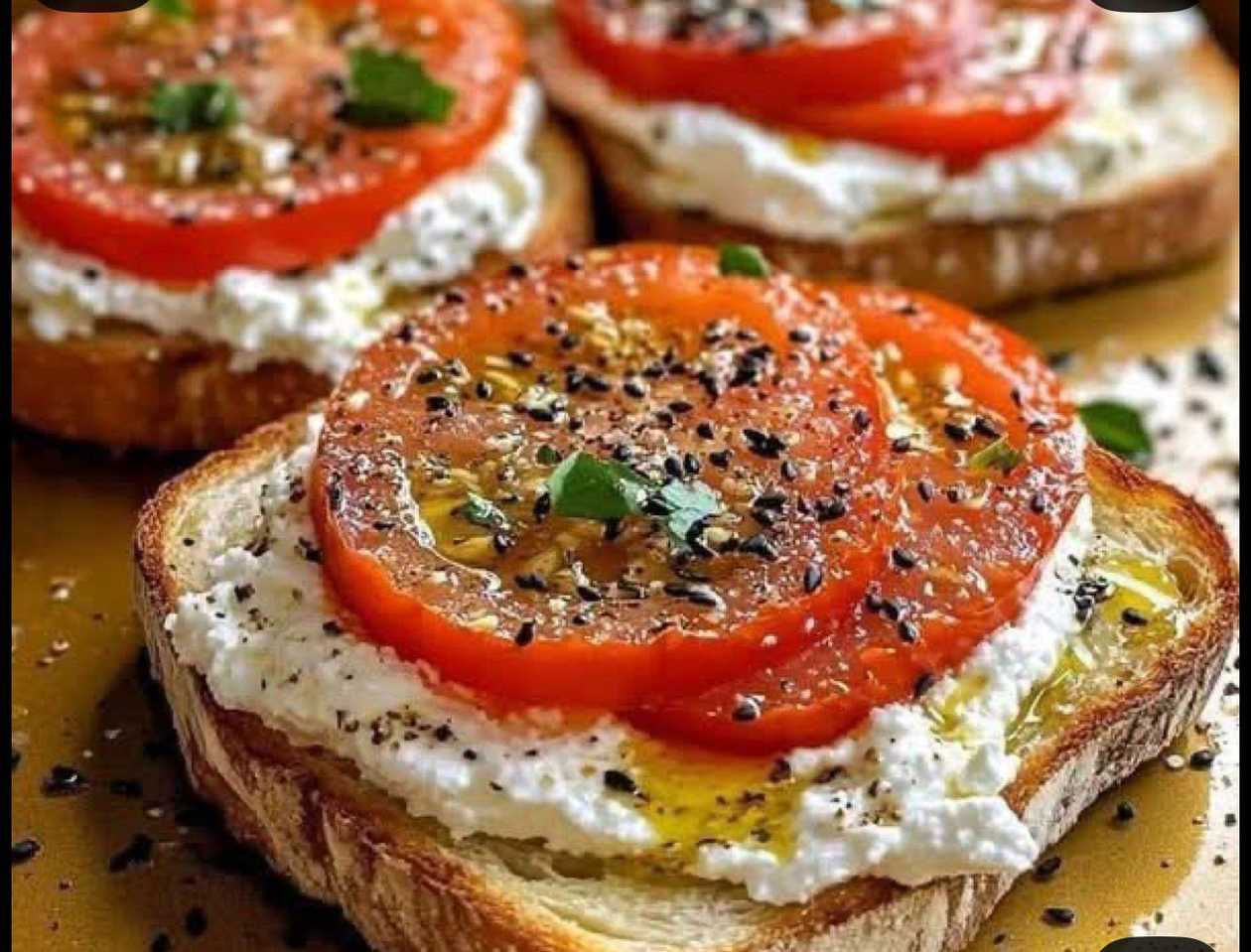 French Toast with Cream Cheese and Tomatoes