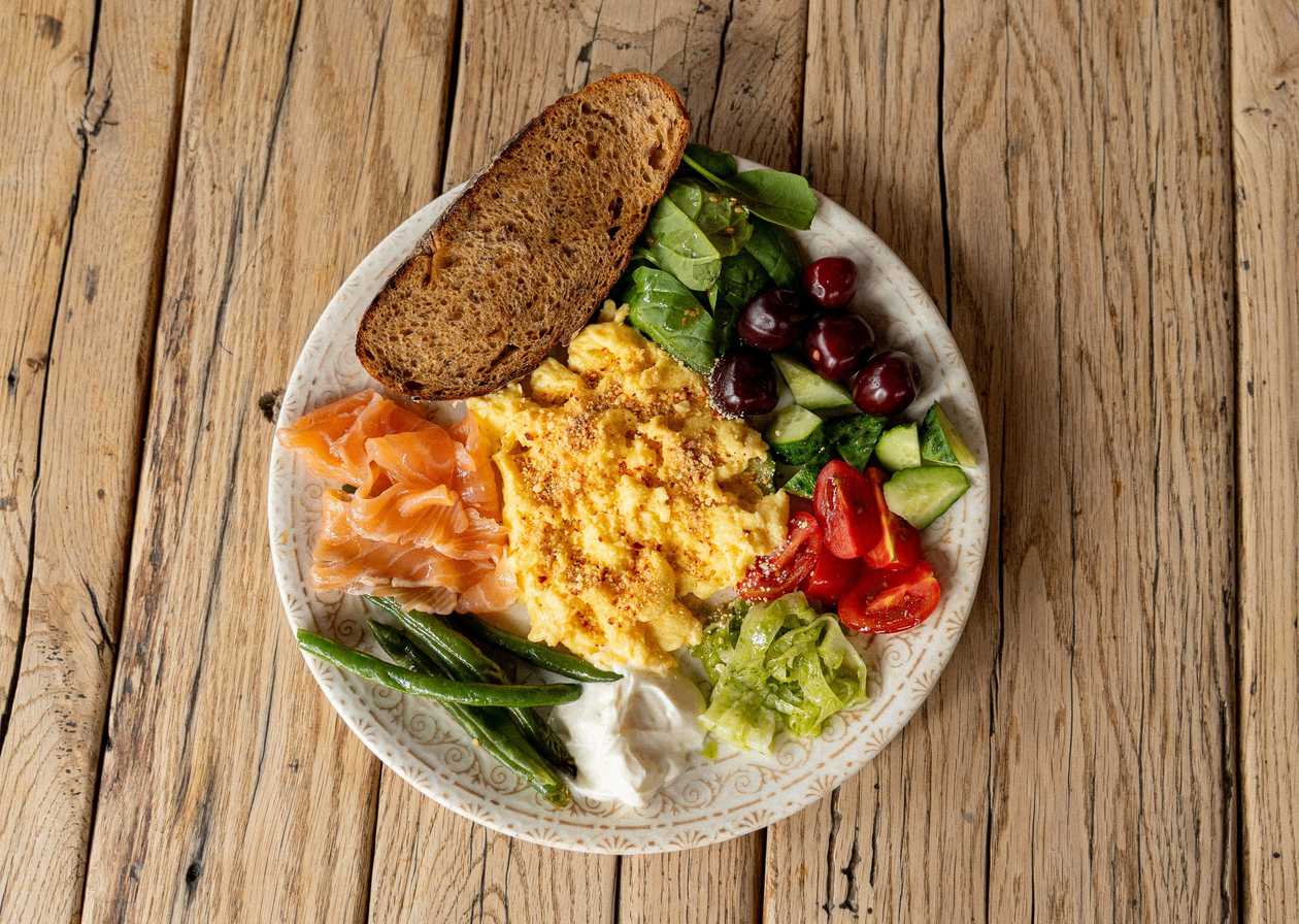 Build-Your-Own Breakfast with salmon