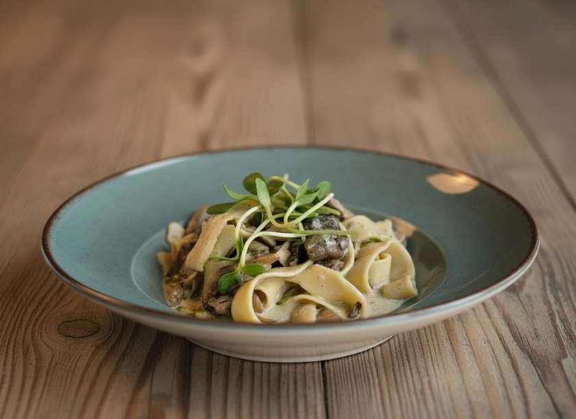 Tagliatelle with mushroom mix