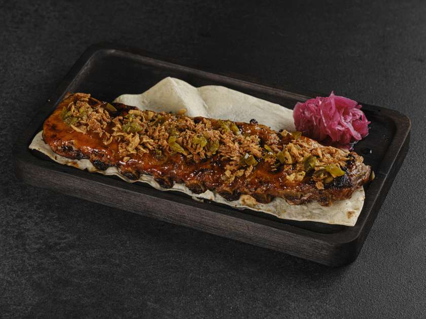 Pork ribs in BBQ sauce