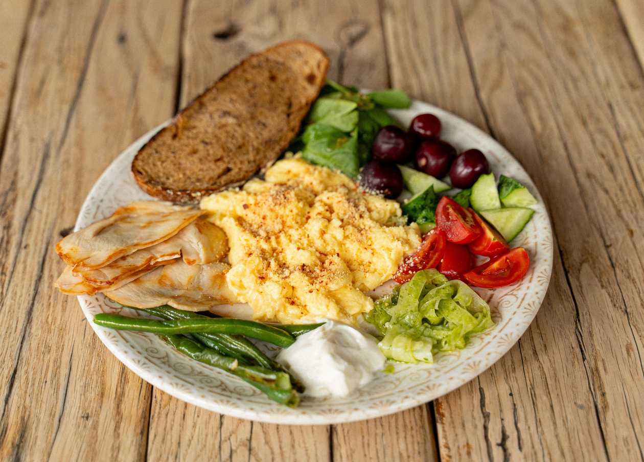 Build-Your-Own Breakfast with chicken sous-vide