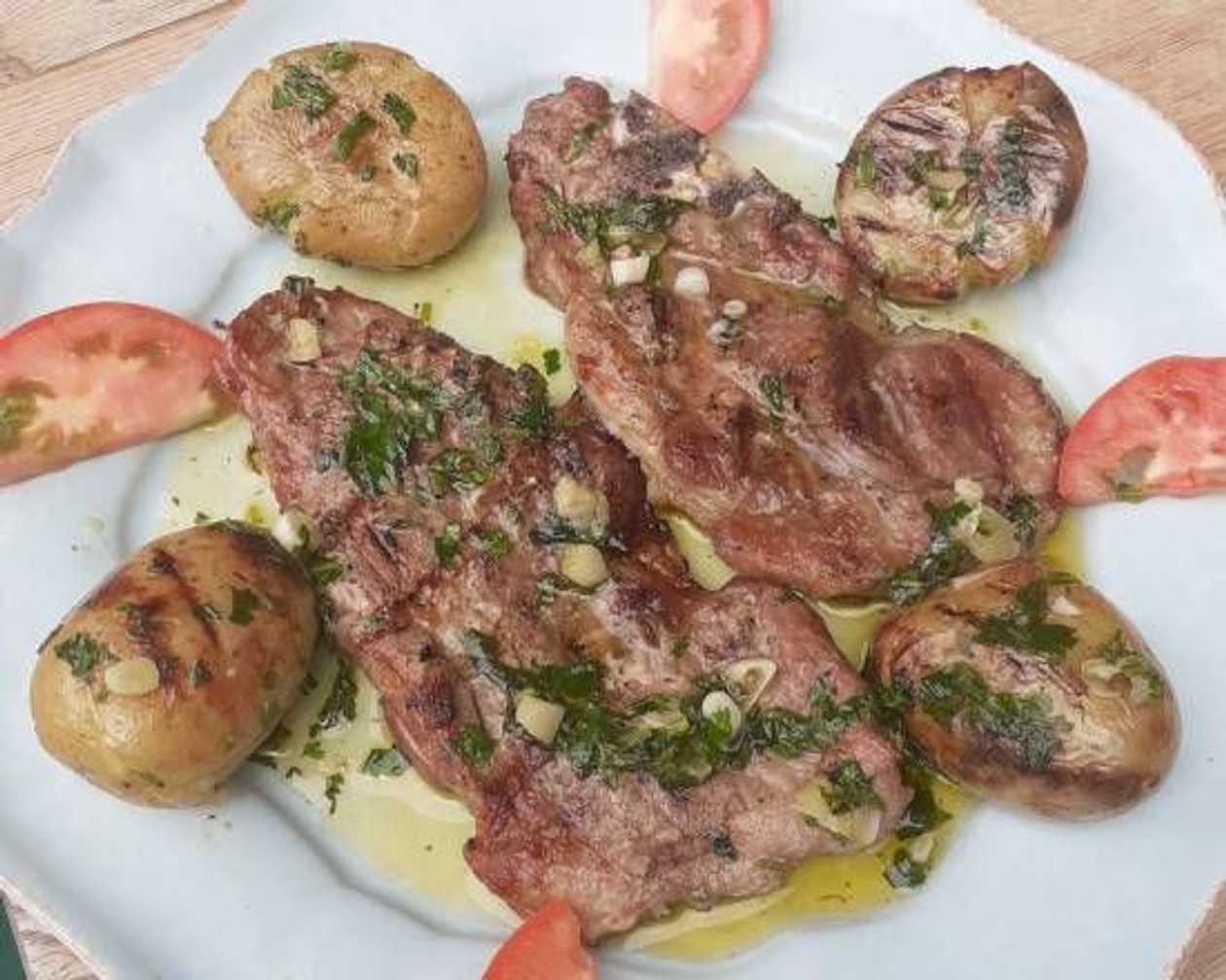 Costeletas de Porco em Coentrada